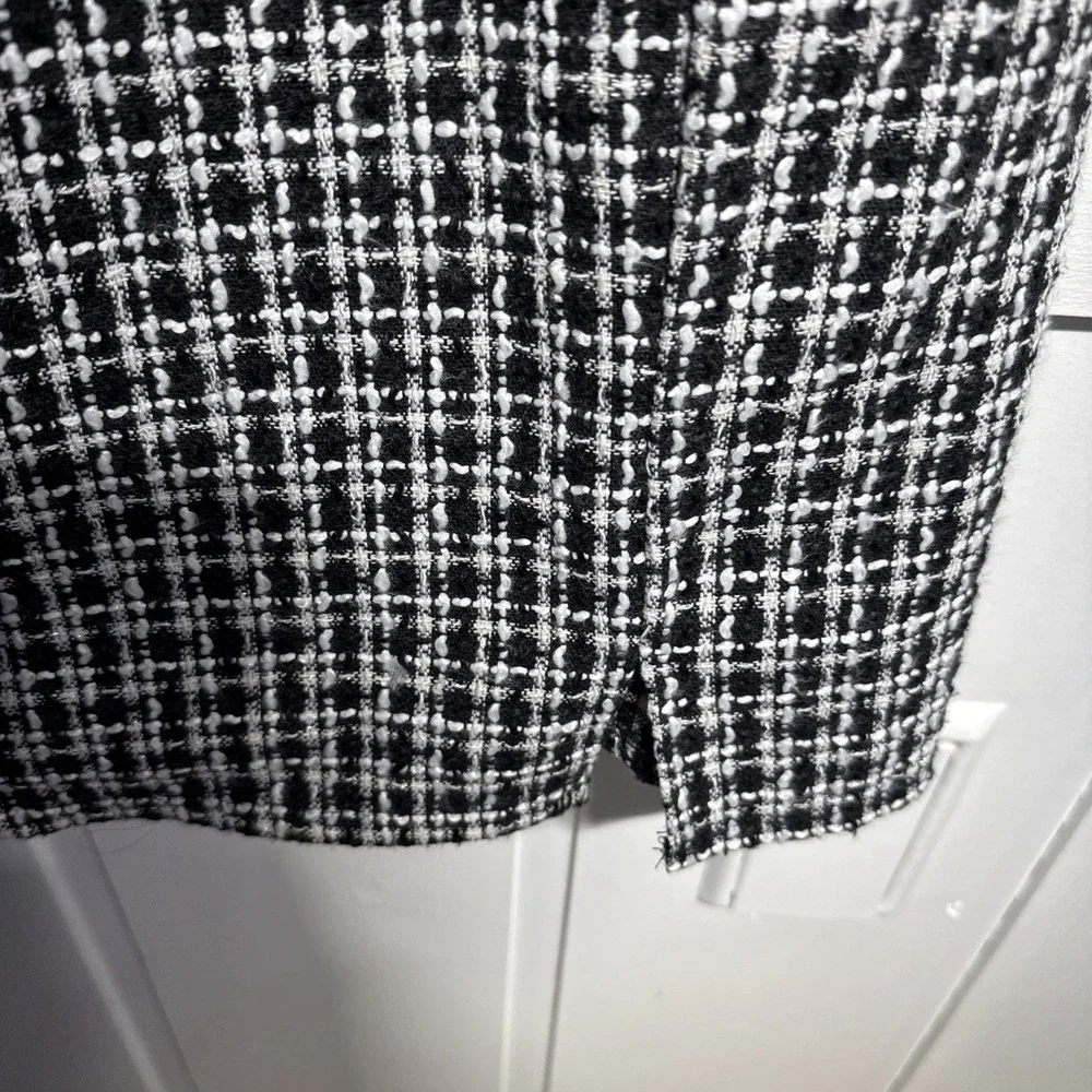 Miami Black & White Sheath Mini Dress WMN Small Y2K Preppy City Girl Tweed NWT - Picture 10 of 14